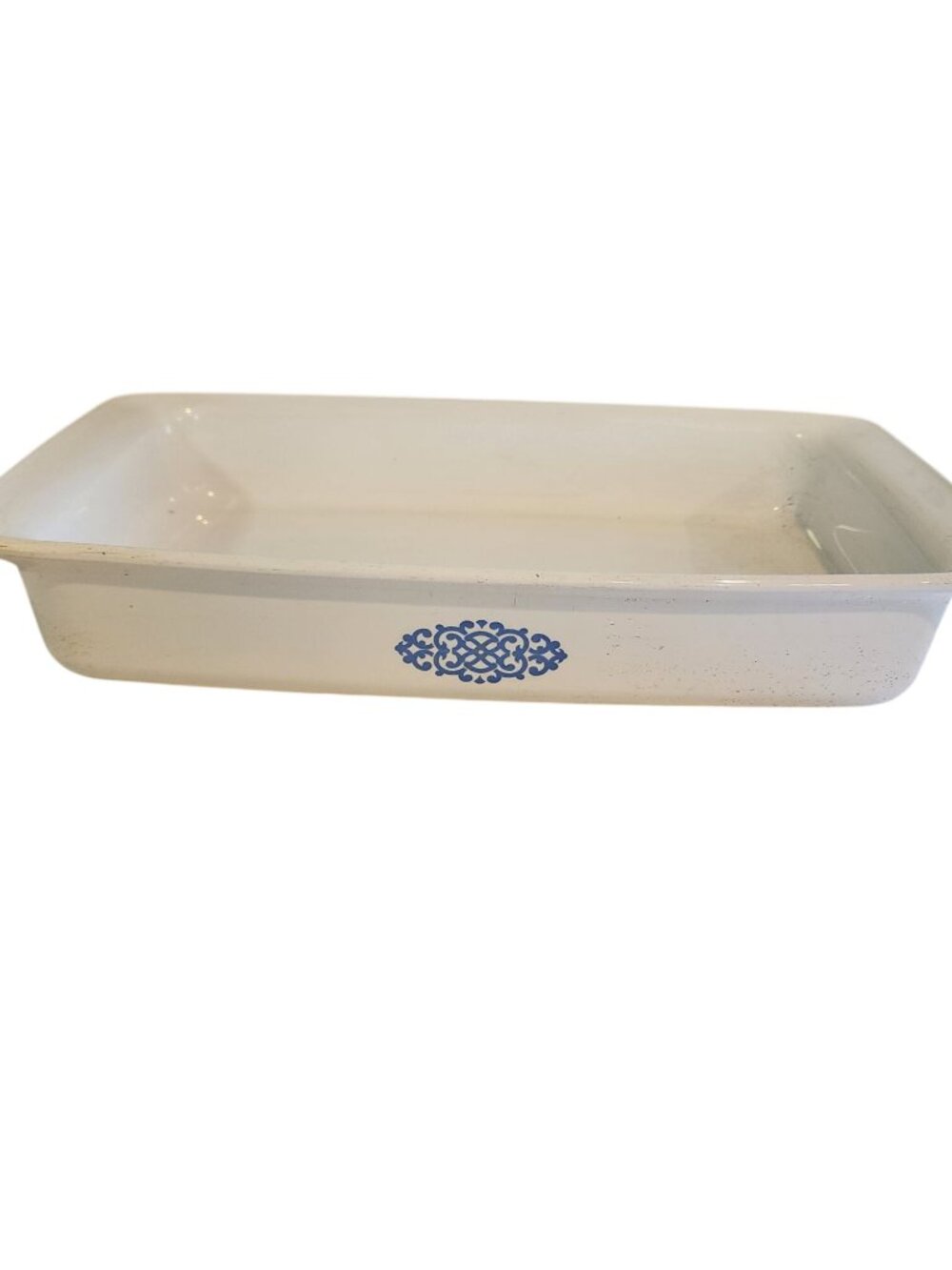 Vtg Corning Ware Lasagna Dish Roaster P332 Shell Blue Medallion Promo